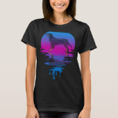  Retro Sunset Gordon Setter T-shirt (Voorkant)