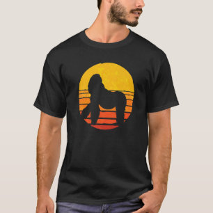 Retro Sunset Gorilla Aap Aap Dier Gorilla T-shirt