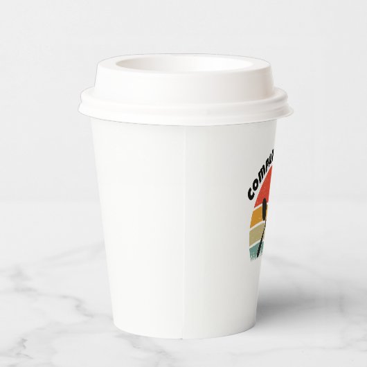  retro Sunset Gradient Fun Diner Papieren Bekers (Rechts)