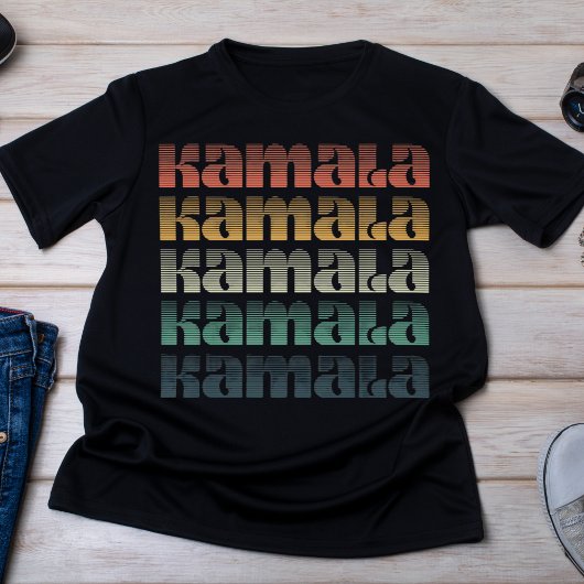 Retro Sunset Gradient Kamala 2024 T-shirt