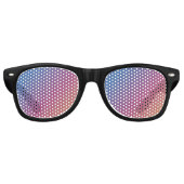 Retro Sunset Gradient Party Zonnebril (Voorkant)