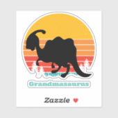 Retro Sunset Grandmasaurus Sticker (Vel)