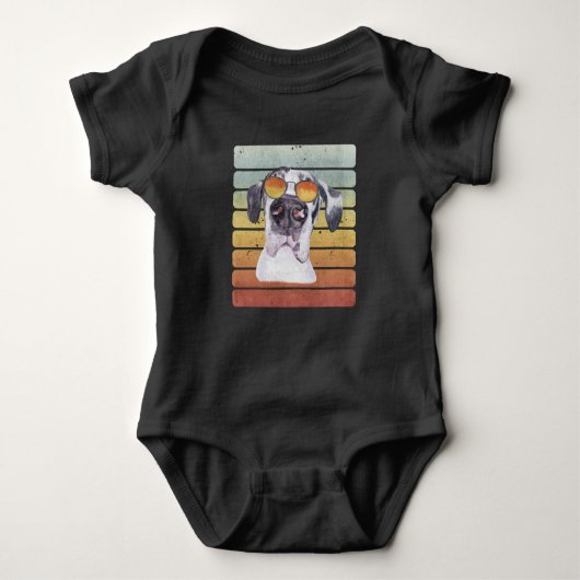 Retro  Sunset Great Dane Mappa Romper (Voorkant)