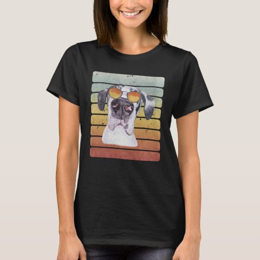 Retro  Sunset Great Dane Mappa T-shirt (Voorkant)