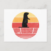 Retro Sunset Groundhog Day Briefkaart (Voorkant)
