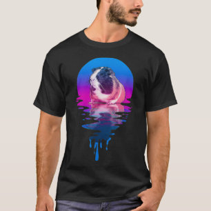  Retro Sunset Guinea Pig _1  T-shirt
