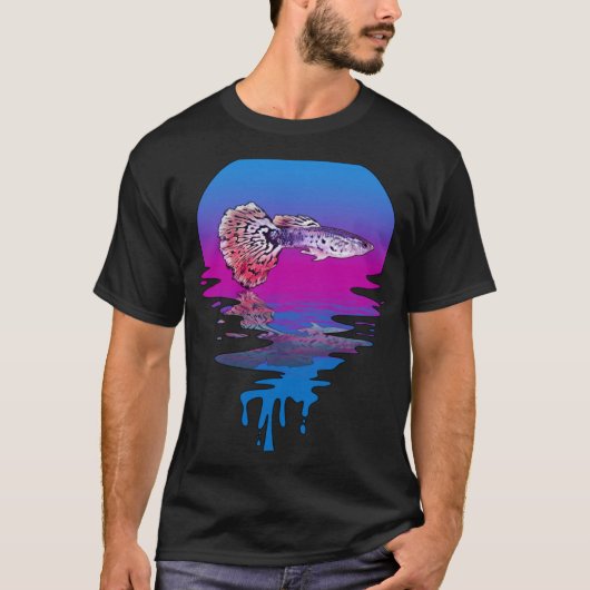 Retro Sunset Guppy T-shirt (Voorkant)
