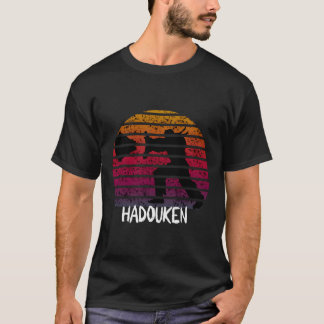 Retro  Sunset Hadouken Fighter Distress G T-shirt