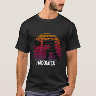 Retro  Sunset Hadouken Fighter Distress G T-shirt