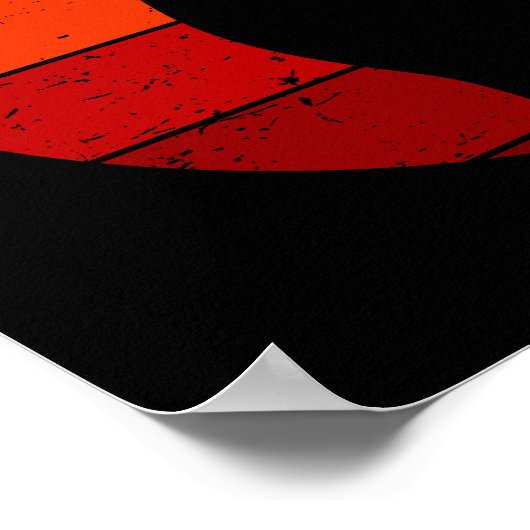 Retro Sunset Halloween Black Cat I Poster (Hoek)