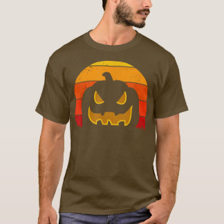  Retro Sunset Halloween Pumpkin, Halloween T-shirt