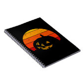  Retro Sunset Halloween Pumpkin I Notitieboek (Rechterzijde)