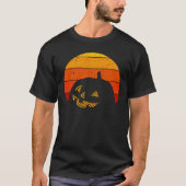  Retro Sunset Halloween Pumpkin I T-shirt (Voorkant)
