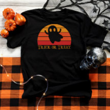 Retro Sunset Halloween T-shirt - Trick or treat Gh