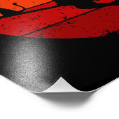 Retro Sunset Halloween Witch I Foto Afdruk (Hoek)