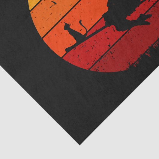 Retro Sunset Halloween Witch I Tissuepapier (Detail)