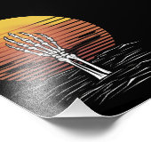  Retro Sunset Halloween Zombie Hand Scary Foto Afdruk (Hoek)