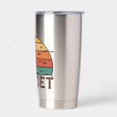 Retro Sunset Horizon Graphic Mug' Geïsoleerde Drinkbeker (Links)