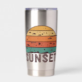 Retro Sunset Horizon Graphic Mug' Geïsoleerde Drinkbeker (Voorkant)