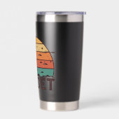Retro Sunset Horizon Graphic Mug' Geïsoleerde Drinkbeker (Links)