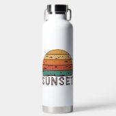 Retro Sunset Horizon Graphic Mug' Waterfles (Voorkant)