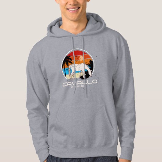 Retro Sunset Horse Graphic T-shirt ontwerp (Voorkant)