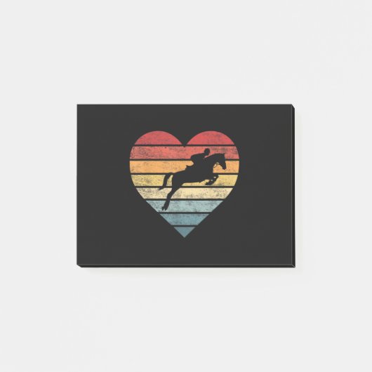 Retro Sunset Horse Lover Rider Equestrian Horseman Post-it® Notes (Voorkant)