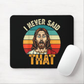Retro Sunset I Never Said That Funny Shocked Jesus Muismat (Met muis)