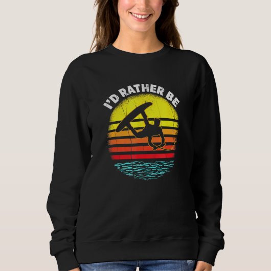 Retro Sunset-id in plaats van wakeboarding Trui (Voorkant)