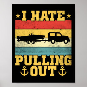 Retro Sunset Ik haat het om uit te trekken Poster