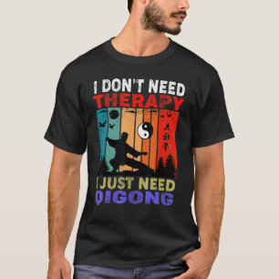 Retro Sunset ik heb geen therapie nodig. Ik heb al T-shirt