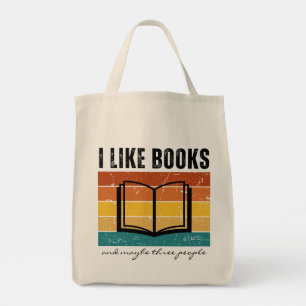 Retro Sunset Ik hou van boeken van lezers Tote Bag