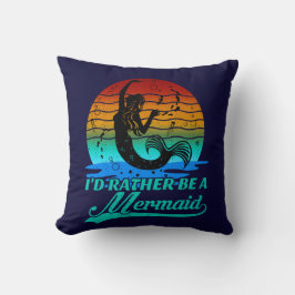  Retro Sunset is eerder een zeemeermin Kussen