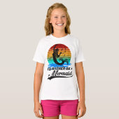  Retro Sunset is eerder een zeemeermin T-shirt (Voorkant volledig)