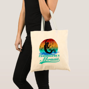  Retro Sunset is eerder een zeemeermin Tote Bag