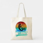  Retro Sunset is eerder een zeemeermin Tote Bag (Achterkant)