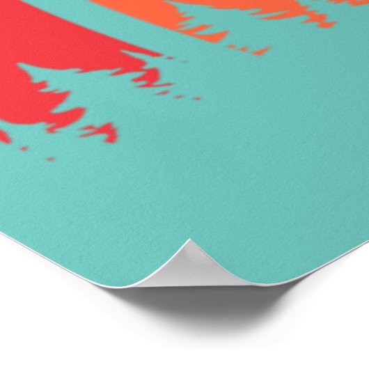 Retro Sunset is nog steeds en weet het Poster (Hoek)