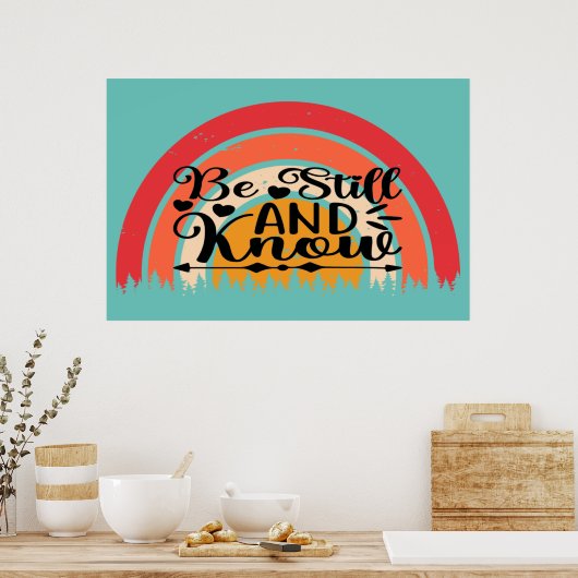Retro Sunset is nog steeds en weet het Poster (Keuken)