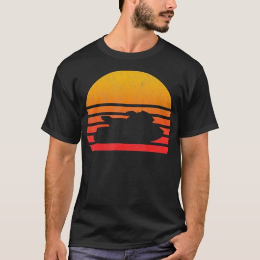  Retro Sunset Jet Ski T-shirt (Voorkant)