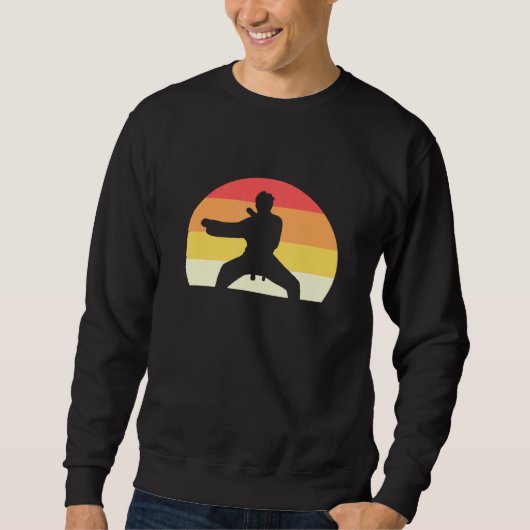 Retro Sunset Karate Taekwondo Trui (Voorkant)