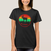  Retro Sunset-kerstrendiertekst bewerken T-shirt (Voorkant)