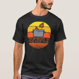Retro Sunset kreeft pot, Hot Tub T-shirt