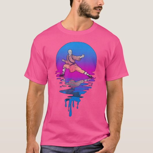 Retro Sunset Kung Fu T-shirt (Voorkant)