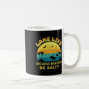 Retro Sunset Lake leven omdat stranden zijn Koffiemok