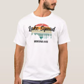 Retro Sunset Lake Squad Familiereünie Zomerreis T-shirt (Voorkant)