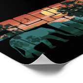 Retro Sunset Landscape Asia Thailand - Typografie Poster (Hoek)