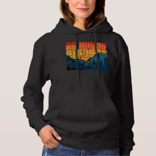 Retro Sunset Landscape Hiking Adventure verkennen Hoodie