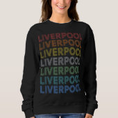  retro Sunset Letter Liverpool Trui (Voorkant)