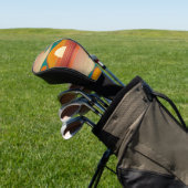 Retro Sunset Lines Aesthetic Golf Driver Cover (Insitu)