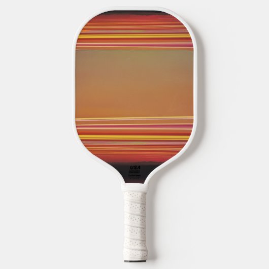 Retro Sunset Lines Aesthetic Pickleball Paddle (Voorkant)